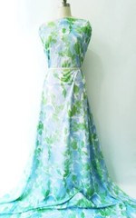 55” Wide Painting Floral Dress Fabric Soft Viscose Poplin Material Sewing