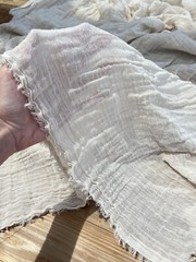 Cotton Gauze Organic Crinkle Cheesecloth Fabric By 2 Yards Undyed / 70 inches