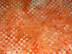 By 1/2 Yd Bali Batiks Cotton Quilt Store Fabric Checks Checker Orange