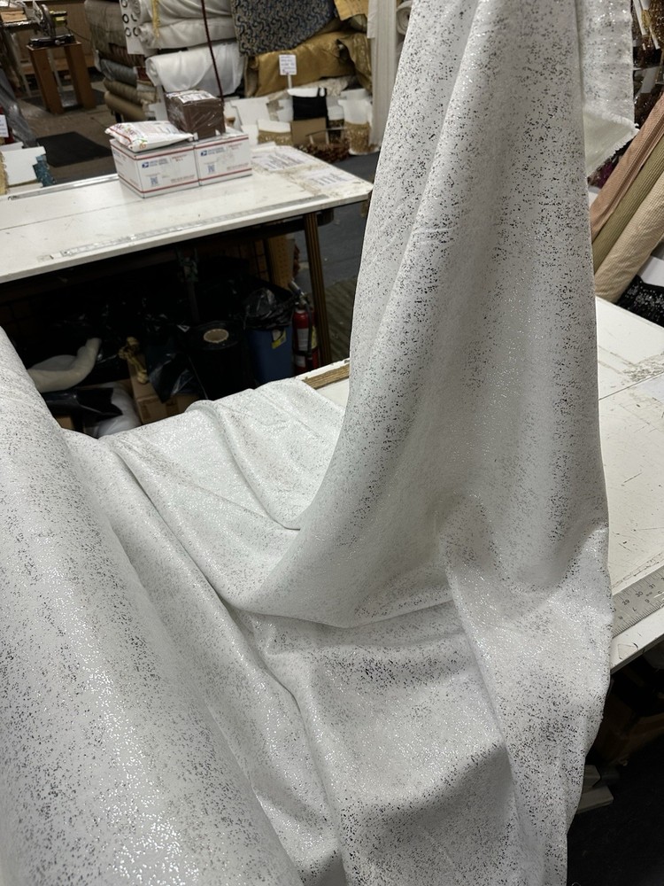 Damask Jacquard Brocade Fabric 110 Inch Wide Sold By The Yard – White