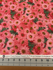 Pretty Pink Fresh Market Flowers Andover Fabrics BTY Quilting Sewing