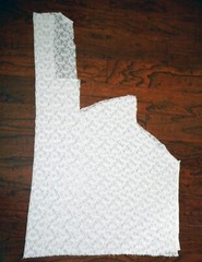 Lace Nylon Corded Paisley Shape Design Off-White Soft Drape One Piece Odd Size