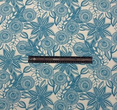 RICHLOOM FERNDALE TURQUOISE BLUE WHITE FLORAL LEAF MULTIUSE FABRIC BY YARD 54″W