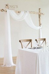 Ling’s Moment 32Ft x 30″ Extra Long Wrinkle-Free Wedding Arch Chiffon Draping…