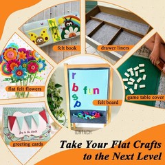Brown Felt Fabric 36″ x 36″ 1 Square Yard Stiff 1.2mm Thick Felt Square for C…