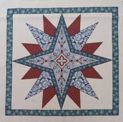 Cuddle Prints by Fabri-Quilt~”Star Quilt Pattern”~Cotton Fabric Panel~ 14″x13.5″