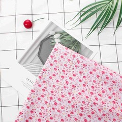 7-Pack 25x25cm Cotton Fabric DIY Assorted Pre-Cut Bedding Kit (Pink)