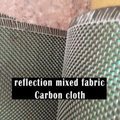 250G 3K Metallic Carbon fiber reflection mixed fabric Plain Weave cloth 50*100cm