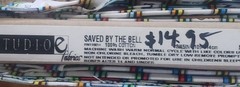21″x 42″ cotton KEYBOARD stylized fabric print Studio E SAVED BY THE BELL col