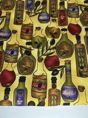 Lorilynn Simms for Creative Springs Oil & Vinegar Bottles Italian 6-3/4 yds 45w