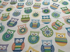 Cotton Fabric Crochet Owl 43” X 36”By Super & Spice 815
