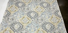 COVINGTON HATHAWAY FOG BLUE GOLD DAMASK MULTIPURPOSE FABRIC BY YARD 54″W