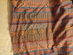 Colorful Bohemian tribal ikat-style geometric striped fabric 5 YDS
