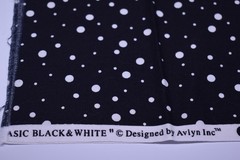 FAT QUARTER LOT of 2 BLACK WHITE mannequin DRESS FORM elsmerelda DOTS