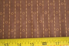 By 1/2 Yd, Tan on Brown Quilt Cotton, Andover/Bridgeport/Jo Morton/5605 N, B139