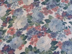 Richloom Dietrich 80’s fabric 5 1/2 yards mauve blue flowers