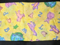 1 Yd Alphabet & Things Fabric Leslie Beck Cranston Yellow Child Theme