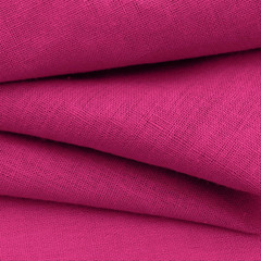 Linen Fabric by the Yard, 61 Inch Wide Hot Pink Blend Cloth, 60% Linen 40%