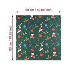 10 PCS Christmas Fabric Cotton Squares 19.7×19.7 Inch Quilting Bundles