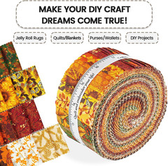 -20 Options-100% Cotton Jelly Roll Fabric Precut Strips for Quilting, Crafting,