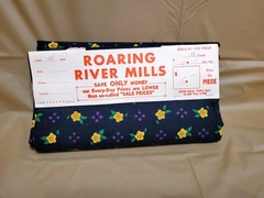 Vintage Loomskill Inc. Fabric 3 Pieces Over 6 Yards Black Yellow Purple Floral