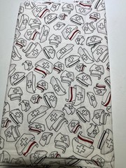 25-07-03 COTTON FABRIC-LORALIE HARRIS-LORALIE DESIGNS-HAPPY HATS-NURSE- 9X42″REM