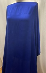100% Crinkled Silk Crepe Back Satin Deep Royal Blue Fabric 1 Yd. 34″ Long 52″ W