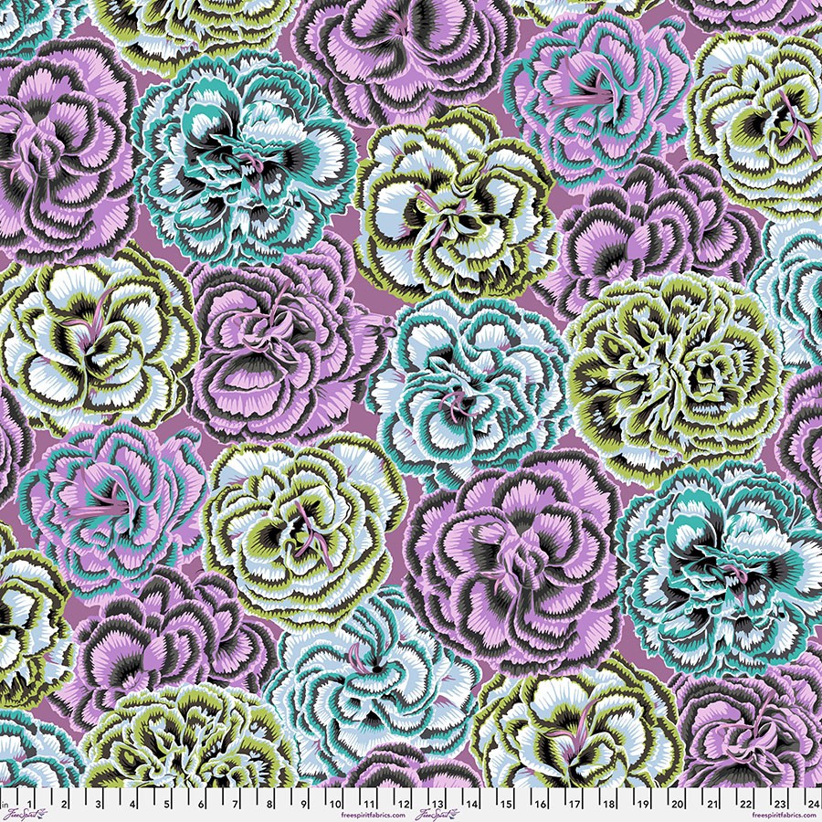 KAFFE FASSETT PHILIP JACOBS PICOTEE CARNATIONS PJ133 CONTRAST FABRIC 1/2 YD