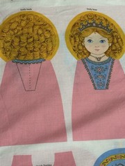 Vintage VIP Cranston Print Works Cut-and- Sew Cinderella Cloth Doll Fabric Panel