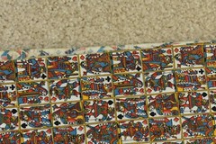 35″ Long x 35″ Wide, Vintage 1940’s-60’s,Jack Queen King Face-Cards Cotton,P2618