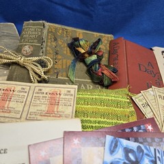 Junk Journal Lot 1Lb Ephemera Trim Lace Fabric Craft Collage Paper Book Cover