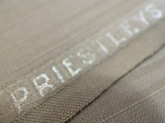 Priestley’s Vintage Tan Shadow Stripe Mohair & Wool English Suiting 2.8m 260g/m