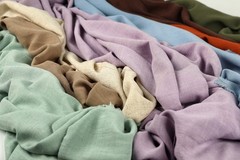 9 Colors Heavy Slub Linen Blend Fabric By the Yard, Rustic Linen