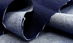 Indigo 10OZ Cotton Blend Weft Stretch Denim Fabric 55 Inch 1 Yard Cloth