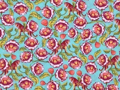 Tula Pink Eden Lotus Tomato OOP Fat Quarter 100% Cotton Quilting Fabric