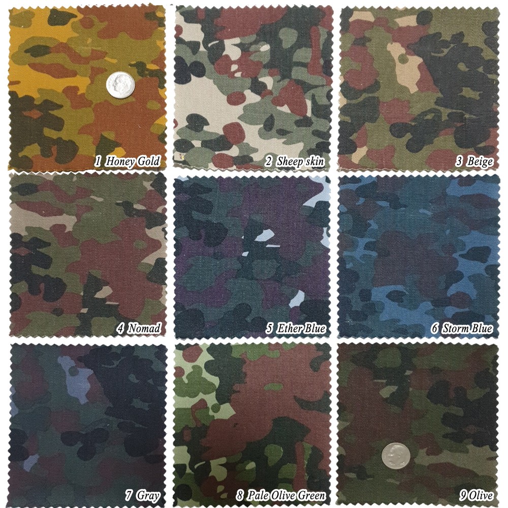 Mini Military Camouflage Cotton Twill Fabric Hunting Clothes Jacket Apperel 58″W