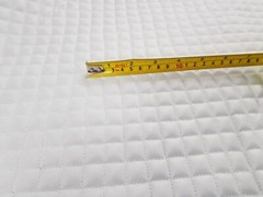 WHITE Mini Box Quilted 4oz WATERPROOF FABRIC outdoor jacket Dog Coat Pet Bedding
