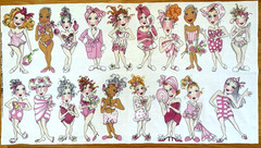 BATHETTES Loralie Harris Bathing Beauty Pin Ups 2008 – 24 x 44