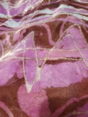 2.5 Yds Vintage Estate Batik Velvet Fabric 100 X 42 Magenta Blue Lavender Purple