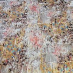 Multi-colored ruffle fabric stretch knit backing Topaz Sands 36″ x 48″