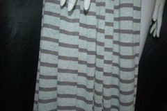 Linen Cotton Rayon Knit Jersey fabric 11/16″ Natural 1/4″ Brown by the yard