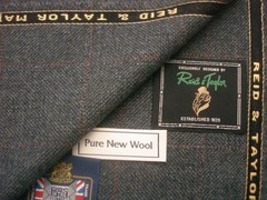 Reid & Taylor WOOL (Woollen) PLAID JACKETING FABRIC MADE IN SCOTLAND = 2.0 m.