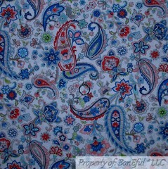 BonEful FABRIC FQ Cotton Quilt Blue Aqua Water Ocean Sea Music Scenic Island USA