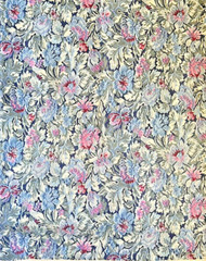 VTG Peter Pan Fabric Cotton Blue Navy Pink Mauve Green Floral Print