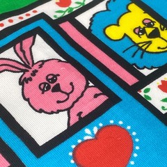Vintage Spring Mills Animal Train Set Fabric Panel Cut n Sew Zoo Pillow 5671 MCM