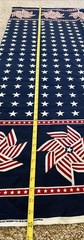 Pinwheel Dbl Border Red Blue Star Daisy Kingdom Patriotic Fabric 4y x60″ 250th