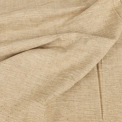 Beige and Tan Woven Cotton Fabric 2 3/8 yds 45″ wide Vintage 1980s