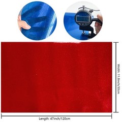 Red Transparent Glitter Vinyl Roll 0.7mm Clear PVC Jelly Fabric 12×48 Inch