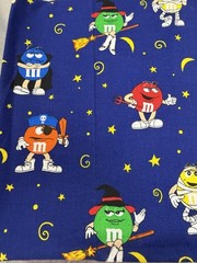 Halloween M&M Costumed Candy Vintage Fabric! 32” x 20.5”