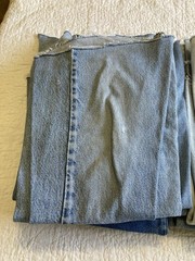 25 Denim Blue Jean Leg Sections Various Lengths For Crafts sew